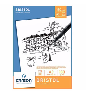 Canson Bristol Drawing Paper Pad Bristol Çizim Defteri 180g 20 Yaprak A3