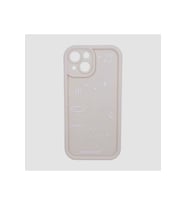 IPHONE 14; DESENLİ, KENARI ÇIKNTILI, DARBE ÖNLEYİCİ, KAMERA KORUYUCU LÜKS SLİKON KILIF (Krem)