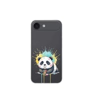 iPhone 17 Air ile Uyumlu Splash Panda Tasarımlı Şeffaf Silikon Kılıf