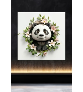 Lucena Metal Tablo Duvardaki Delik Koleksiyonu - Panda 2