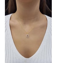 Fantezi Zirkon Taşlı 18K Altın Kaplama Kolye (Karışık)