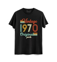 Vintage 1970 Original Parts Siyah Tshirt