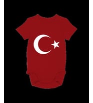 bebek ay yıldız bayrak kırmızı Bebek Zıbını