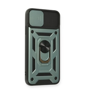 İphone 11 Pro Max Kılıf Pars Lens Yüzüklü  - Yeşil