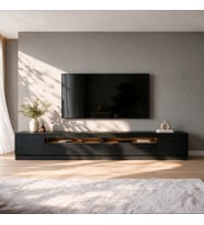 Arya T008 LED Işıklı Modern TV Sehpası Seti - 4 Kapaklı, 240 cm