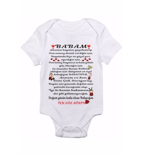 Unisex Bebek Beyaz Uğur Böcekli Baskılı Body Zıbın