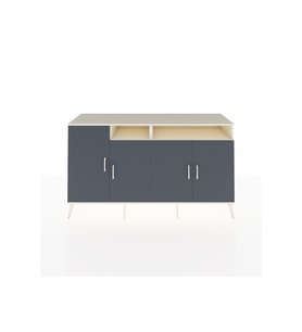 Kronos Konsol 6 Raflı 4 Kapaklı 176x59x99 Aytaşı-Antrasit/Aytaşı