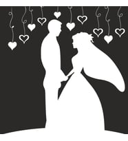 GELİN DAMAT FOLYO STİCKER 60cm Uzunluk (Karışık)
