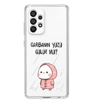 Samsung Galaxy A23 Uyumlu Garibanın Yüzü Gülür mü? Tasarımlı Şeffaf Telefon Kılıfı