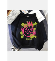 Graffiti Kapşonlu Sweatshirt