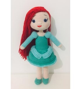 Prenses Ariel Bebek Amigurumi Organik Oyuncak
