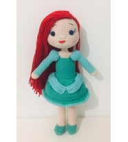 Prenses Ariel Bebek Amigurumi Organik Oyuncak