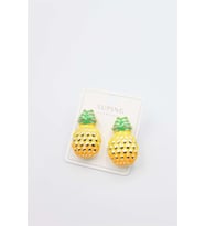 Mineli Ananas Küpe - Altın