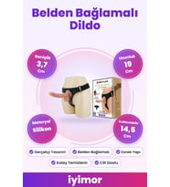 19 Cm Belden Bağlamalı İçi Dolu Strapon Penis – iyimor