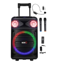 Midex MXR-1300HX FM Radyolu Taşınabilir Seyyar Portatif 3 Mikrofonlu Şarjlı Ses Sistemi Hoparlör 1300W
