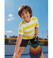 Civil Boys Basic Çizgili 6-9 Yaş Tişört - Sarı