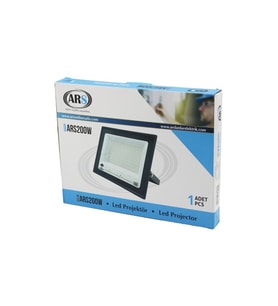 TEKLİ 200W LED PROJEKTÖR  29X22CM AYDINLATMA AÇISI: 120 DERECE 50.000 SAAT ÖMÜR MODEL-ARS200W (5343)