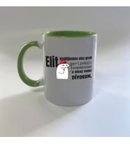 Elit Kişiliğimden Olsa Gerek Baskılı Yeşil Mega Kupa