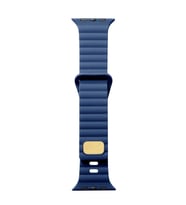 Apple Watch 44mm Uyumlu Kordon Silikon Soft Yüzey Metal Tokalı KRD-73 Kayış (Lacivert)