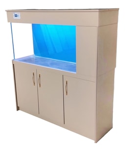 135 Cm Yandan sumplı Cappuccino MDF Mobilyalı Akvaryum kumandalı Led Aydınlatmalı