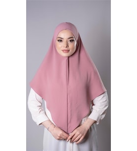 Gül Kurusu Pratik Hazır Geçmeli Tesettür Eşarp Aerobin Kumaş Düz Hijab 2309_18
