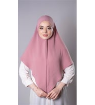 Gül Kurusu Pratik Hazır Geçmeli Tesettür Eşarp Aerobin Kumaş Düz Hijab 2309_18