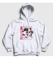 Presmono Unisex Beyaz Mask Tanjiro Kamado Anime Demon Slayer Kimetsu No Yaiba Kapüşonlu Sweatshirt 307621tt