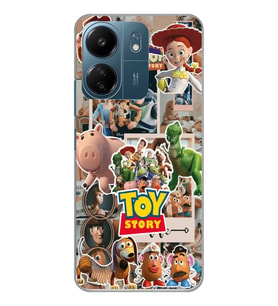 Xiaomi Redmi 13C Uyumlu Toy Story Kolaj Tasarımlı Şeffaf Telefon Kılıfı