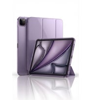 Fuchsia iPad Pro 13 2022 M4 Çip ile Uyumlu Kalemlikli Standlı Katlanabilir Smart Cover Tablet Kılıfı