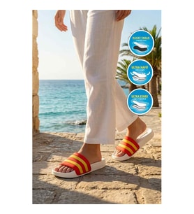 Walkway 8000-01 G Beyaz-Lacivert Unisex Terlik