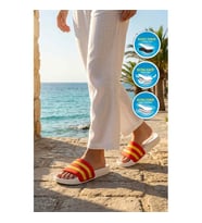 Walkway 8000-01 G Beyaz-Lacivert Unisex Terlik
