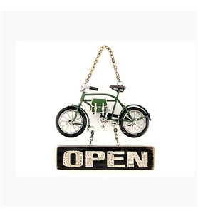 Bisiklet Tasarımlı Metal Kapı Yazısı
