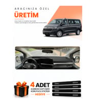 VOLKSWAGEN TRANSPORTER (2025-SONRASI) Uyumlu Torpido Koruma Örtüsü Oto Kılıfı - Siyah