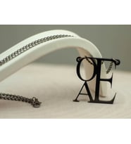 3 Harfli Roman Monogram Yazılı Pleksi Kolye