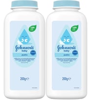 Johnsons Baby Bebek Pudrası 200GR Klasik (%99 Doğal) (2 Li Set) (Beyaz)