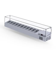 Iceinox Set Üstü Saladbar Cam Kapak GN 1/4-150: 11 Adet (Gri)