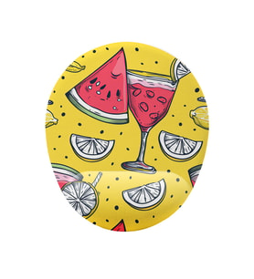 Karpuz Limon Kokteyli Tasarım Bilek DestekliKaymaz Buruşmaz Kırılmaz Mouse Pad