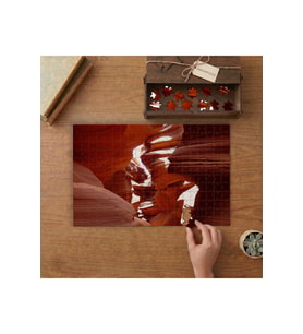 Antilop Kanyonu Tasarımı 240 parça Ahşap Puzzle Ahşap Kutuda MP01088