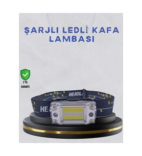 Kompakt LED Kafs Feneri USB Şarjlı Manyetik 2 Işık Modlu 215 Lümen