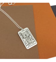 Kişiye Özel 925 Ayar Gümüş Justice Tarot Kolye