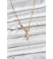 316L Çelik Zincir Gold Renk Model Kadın Kolye - TJ-BKO10676