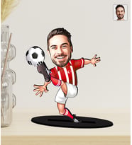 Kişiye Özel Milli Takım Futbolcu Karikatürlü Ahşap Biblo