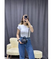 AA+ Kalite Mini Speedy / Hediye Çanta (Siyah) / Kadın El ve Omuz Çantası