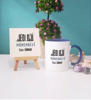 Jeoloji Mühendisi Kupa Bardak Lacivert Dekoratif Taş Baskı (Model 1)