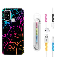 Casper E30 F20 X20 Kılıf Kablo Koruma Spiral Silikon Neon Cats 1790