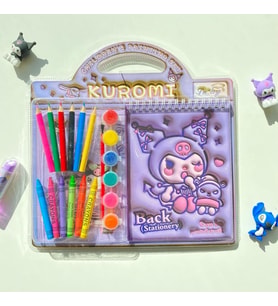 Sanrio Cinnamoroll Mymelody Kuromi Hediyelik Boyama Seti (Mor)