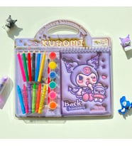 Sanrio Cinnamoroll Mymelody Kuromi Hediyelik Boyama Seti (Mor)