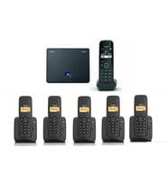 Gigaset AS690 IP 6 Dahili Dect Telsiz Kablosuz Telefon Santrali (Siyah)