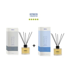 Sümbül Amber Iconic Place + Bahar Çiçeği Cool Place Dekoratif Ortam Kokusu 120 ml - Bambu Çubuklu
