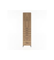 Hyperion Dolap 4 Raflı 5 Çekmeceli 4 Kapaklı 60x44x243 Çam-Çam